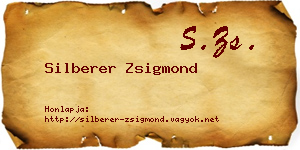 Silberer Zsigmond névjegykártya